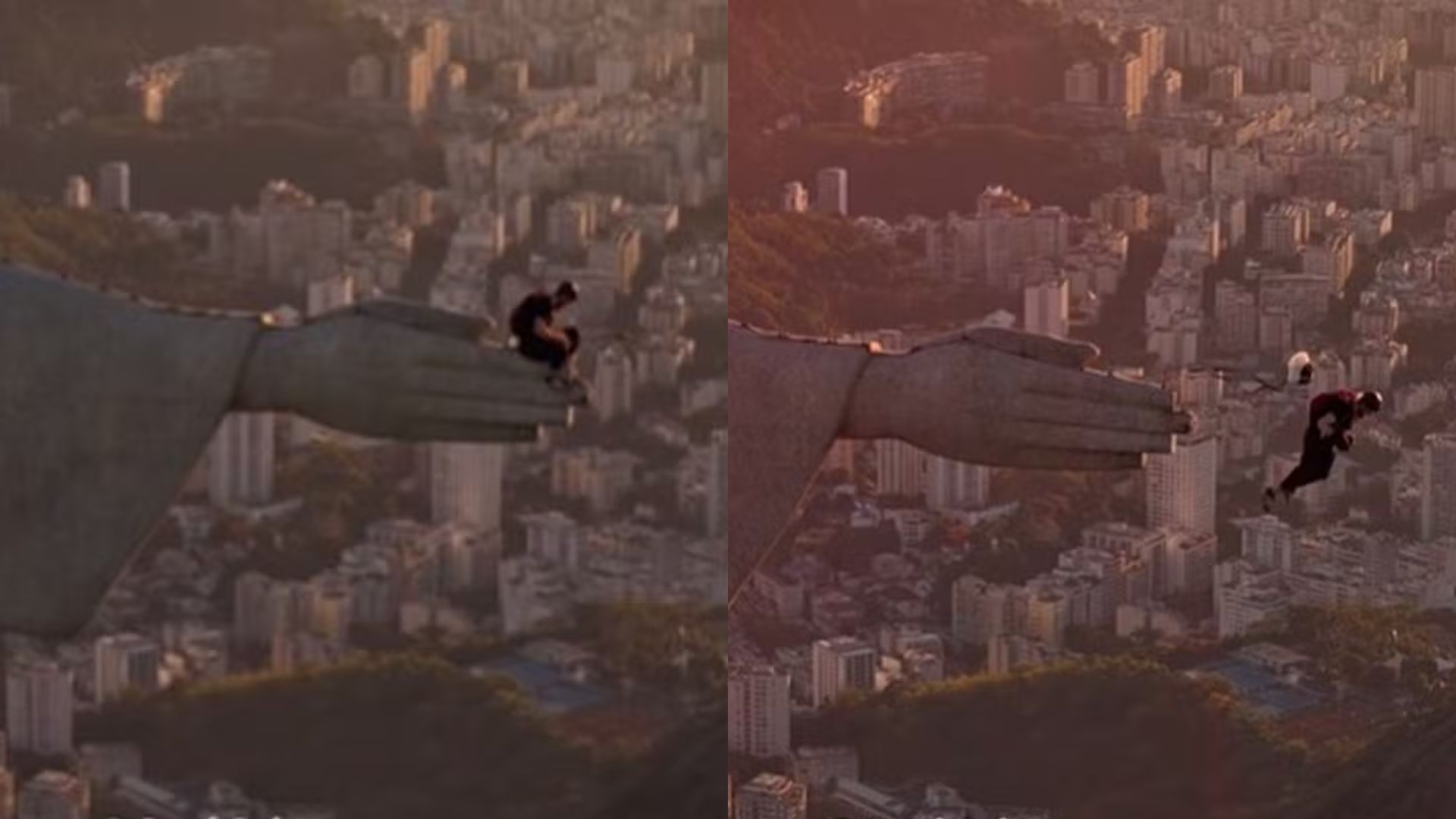 Homem que invadiu Cristo Redentor e saltou de paraquedas da mão da estátua é investigado