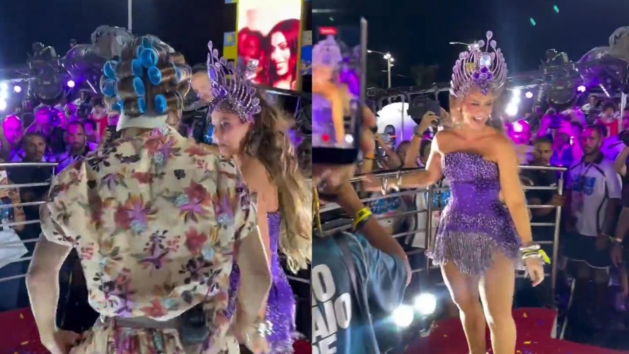 Paolla Oliveira é aclamada pelo público no 1º dia de Carnaval em Salvador no trio de Pedro Sampaio