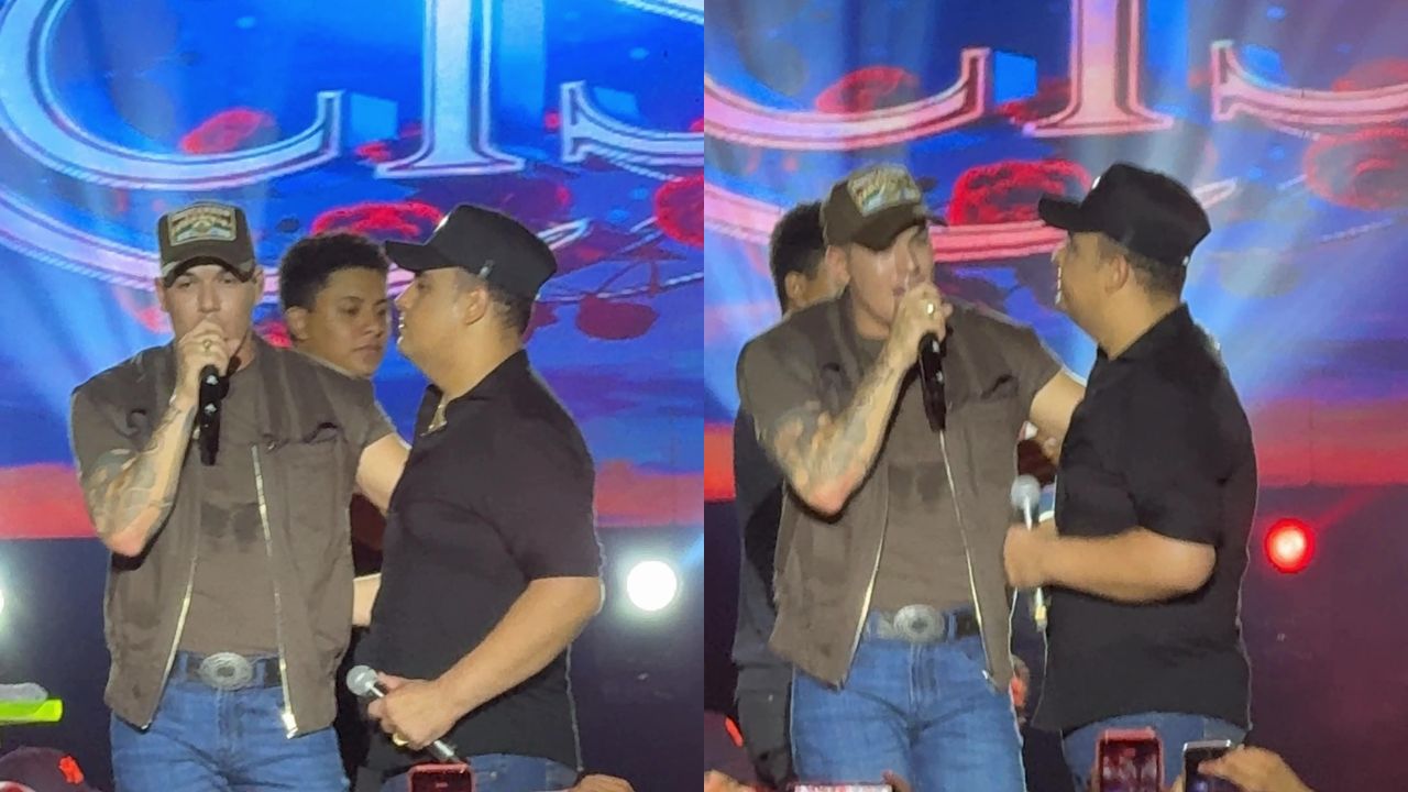 Zé Vaqueiro canta com Tarcísio do Acordeon no Circuito Nacional BYD de Vaquejada, em Aquiraz