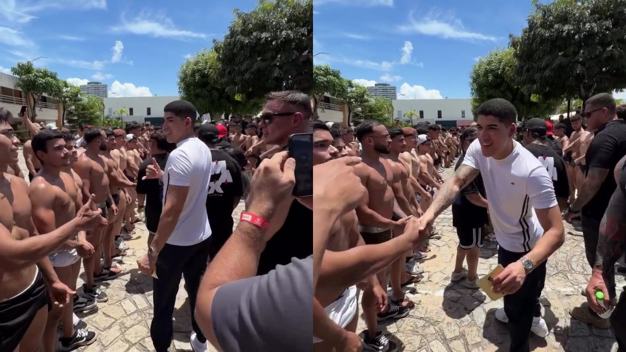 Zé Vaqueiro avalia ‘shapes’ em evento de fisiculturismo na Ironberg, em Fortaleza