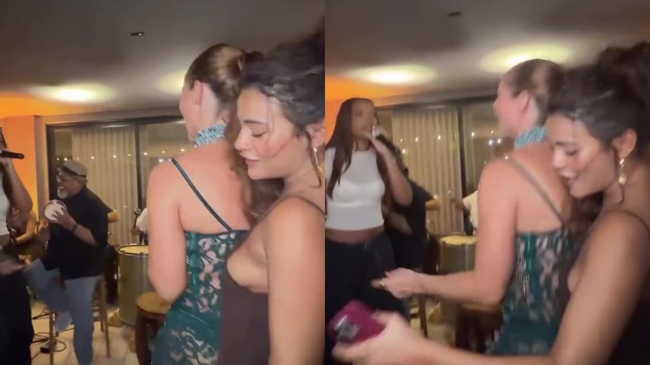 Paolla Oliveira e Bella Campos dançam coladas em festa de 44 anos e web especula romance