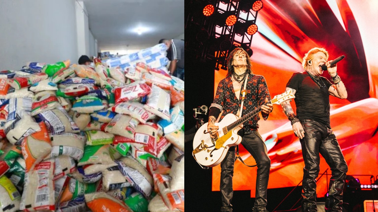 Show de Guns N' Roses arrecada 2,17 toneladas de alimentos para vítimas de enchentes em Belém