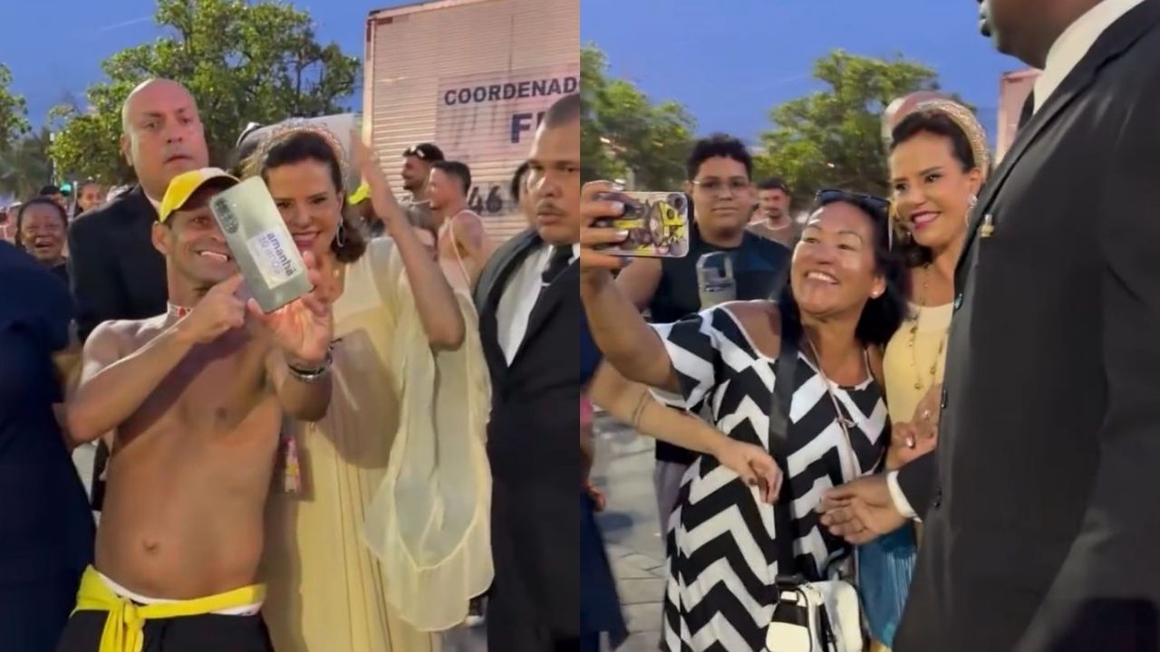 Narcisa Tamborindeguy, vizinha do Copacabana Palace, atende fãs antes de show de Shakira