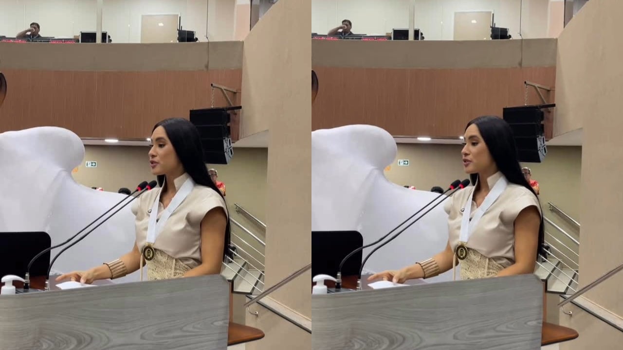 Isabelle Nogueira faz discurso emocionante durante homenagem na Câmara de Manaus