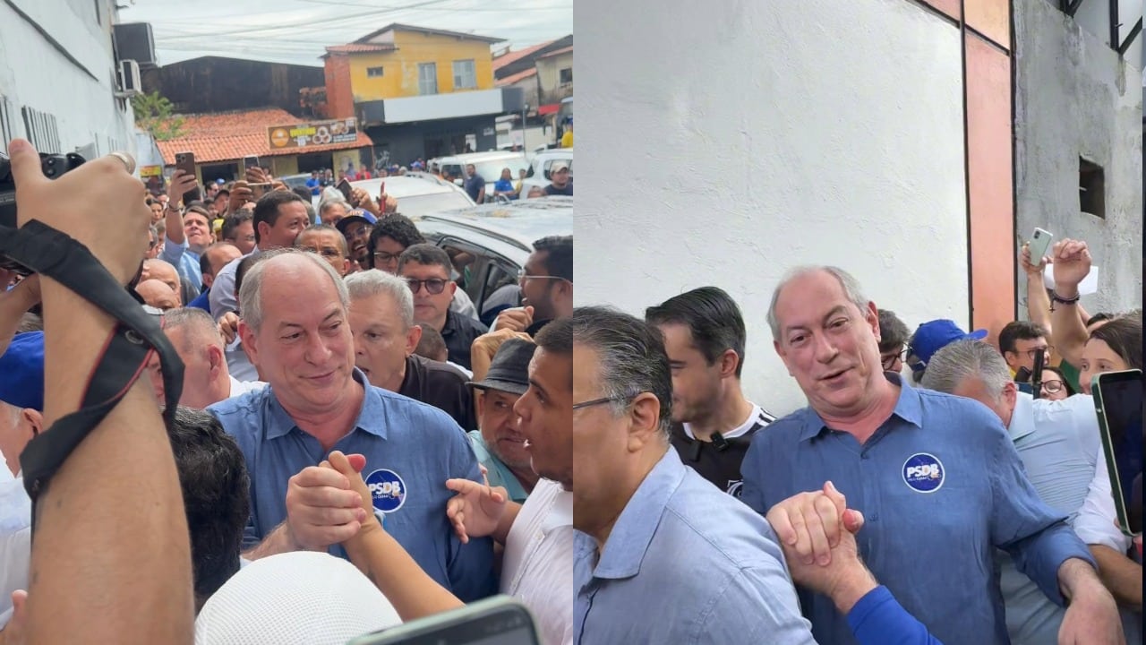 Ciro chega com Wagner e Alcides Fernandes a evento de pré-candidatura ao governo do CE