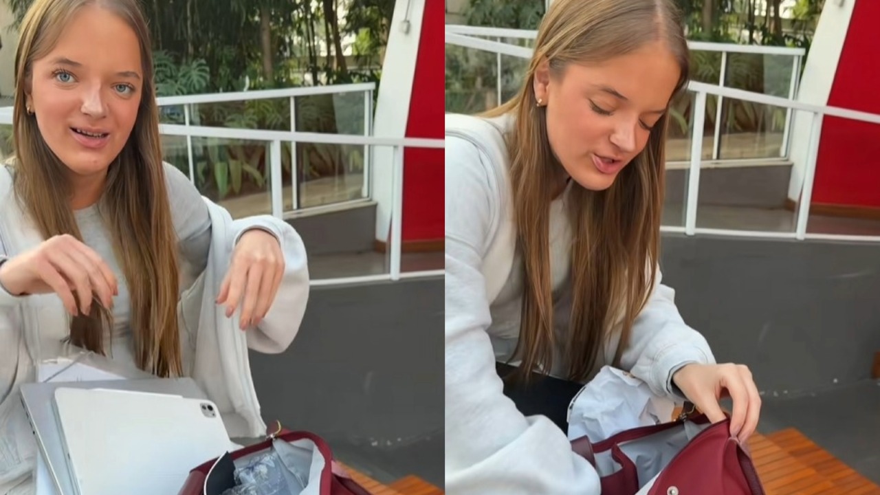 Rafa Justus mostra o que leva na bolsa para a escola e web reage: ‘Tirou tudo menos um caderno’