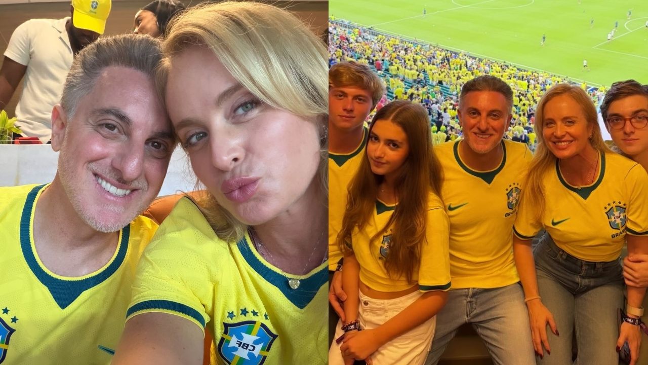 Luciano Huck curte jogo do Brasil em camarote luxuoso ao lado de Angélica e filhos