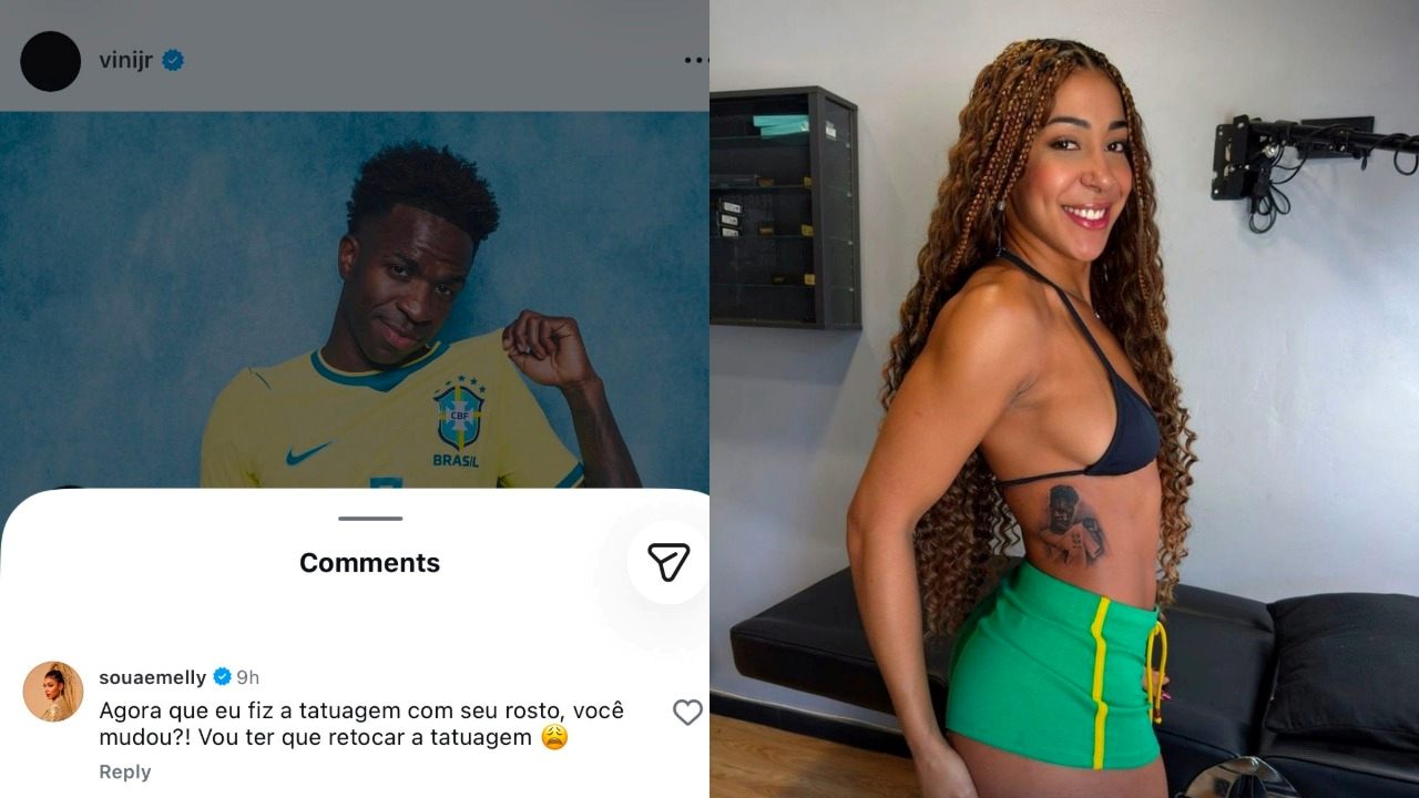 A influenciadora Emelly Souza decidiu homenagear o jogador como promessa para a Copa